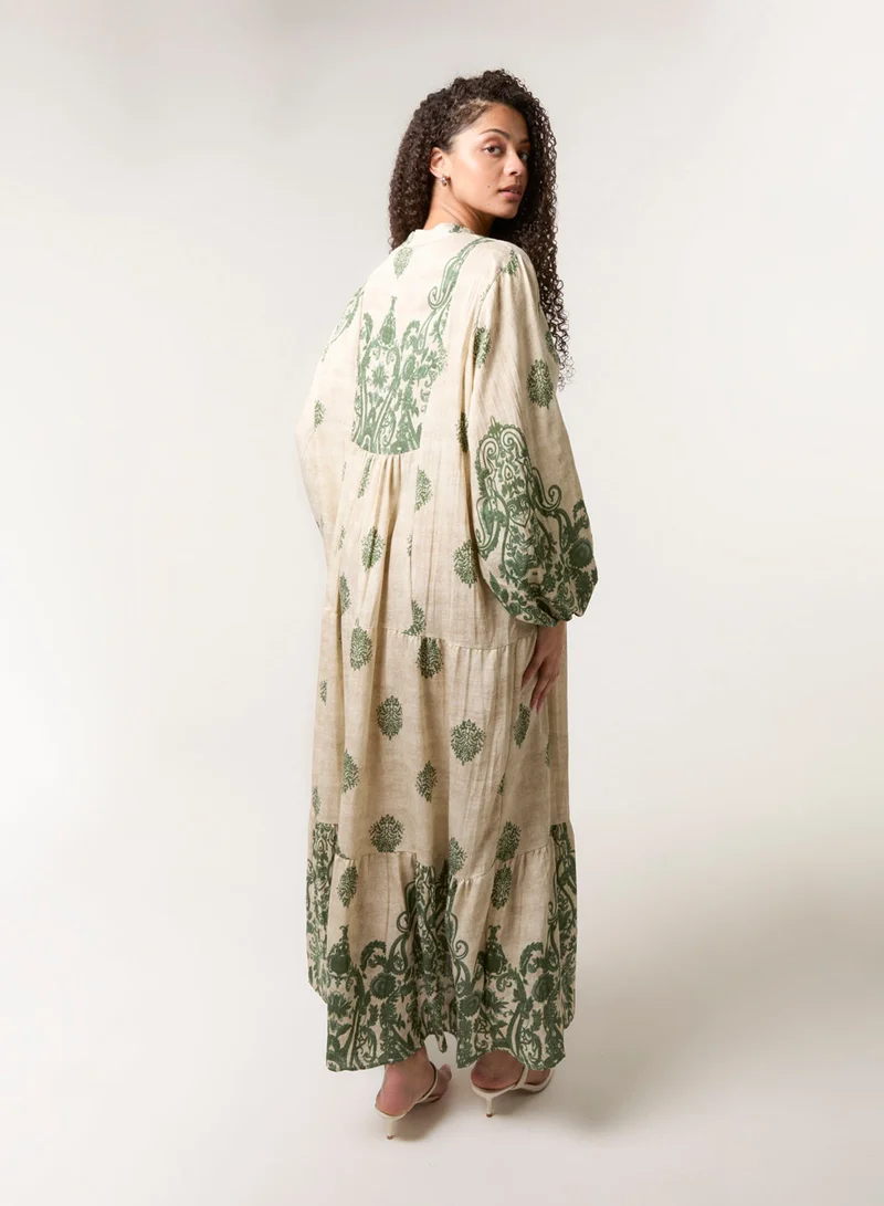 بلو فانيلا Vintage-Inspired Long Dress